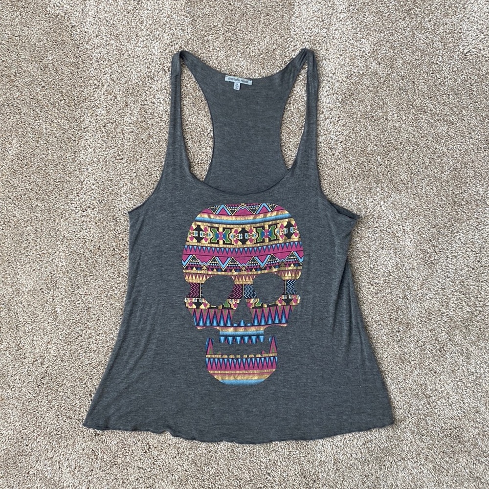 Charlotte Russe Sugar Skull Racer Back Tank